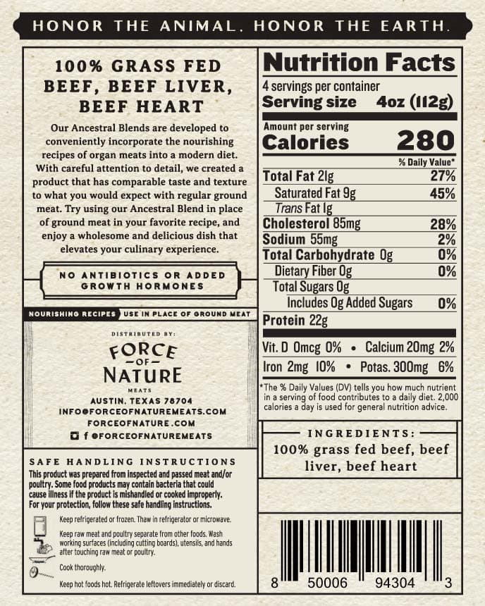 Grass Fed Beef Ancestral Blend
